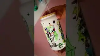 New cup with the design of #beetlejuice Name: O9 Beetlejuice #Glasscup #art