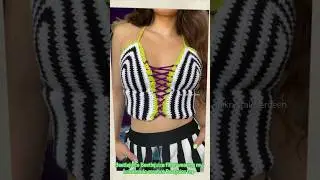 Beetlejuice Filter | Beetlejuice Crochet Top Tutorial on my channel 🪲🖤