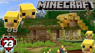 Building a Baby Chicken Farm!!! | Minecraft Hardcore Cottagecore #23