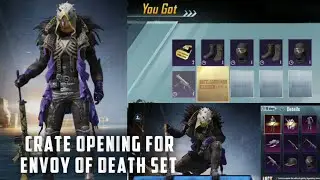 Envoy of Death set in BGMI || BGMI supply crate opening for Envoy of death set ||
