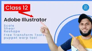 Adobe Illustrator Training Class 12 Learn Scale, Shear, Reshape, Free Transform Tools and puppet