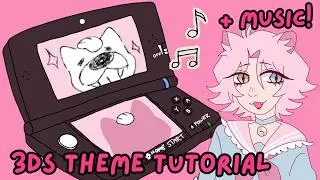 How to make your own cute 3DS Theme with music!!