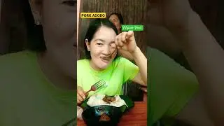 eating pork adobo #food #youtubeshorts