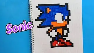 COMO DIBUJAR PIXEL ART SONIC - PIXELADOS
