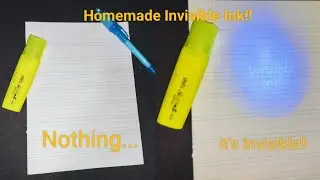 🖊️👻How to make Invisible Ink with your Household supplies!!!👻🖊️