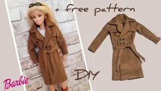 Trench for Barbie, clothes for dolls /Тренч для Барби, одежда для кукол