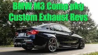 F80 M3 Stock v Catless Downpipes exhaust comparison with DINAN mufler and custom mid pipe