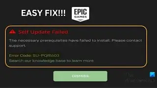 Epic Games Launcher Error SU-PQR1603 Fix! (2023!)