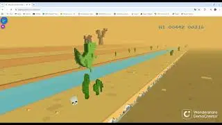 Playing 3d chrome T REX game!