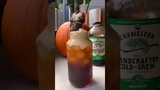 Sweet potato pie cold brew #coldfoam #coffee #vegan #fall #pie #icedcoffee