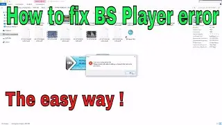 How to fix BS Player can't save configuration file error