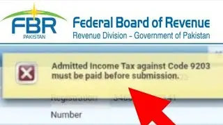admitted income tax against code 9203 error