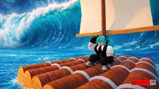 🌊 SOBREVIVÍ A LA Ola MÁS GRANDE de RUSTY RAFTS en Roblox 😱