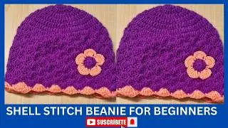 Easy Crochet Baby Hat Tutorial | Shell Stitch for Beginners #trending