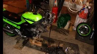 Замена подшипников в руле/масло в вилке/масло в двигателе...