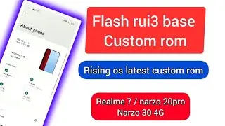 how to install rui3 base custom rom | realme 7 / narzo 20 pro / narzo 30 4G |