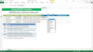 How to use DATEIF function in Excel - Khmer language