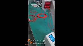 Dual servo motor rubber tube cutting machine with automatic tube feeder - Suzhou Crown