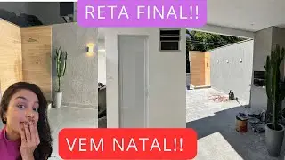 Reta final da obra do terraço!! Paredes já pintadas com grafiato! 🫶🏼