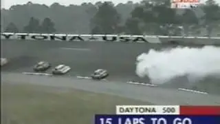 Bobby Labonte crashes, 1995 Daytona 500