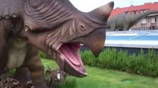 Triceratops Dinosaur Showing Mouth-Dino Park Praha-Czech Republic