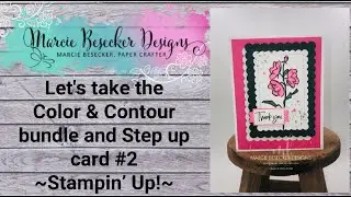 Let's take the Color & Contour Bundle and Step it up with Card #2 - Stampin' Up