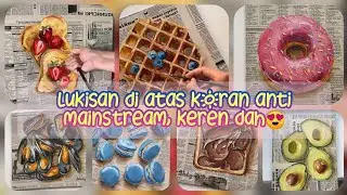 Siapa sangka jika ini semua makanan & buah asli? Kalian salah, ini lukisan di atas koran loh gengs!
