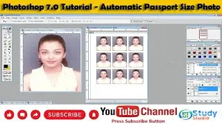 Photoshop Tutorial | Automatic Passport size photo | Photoshop mein Automatic Passport size photo