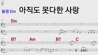 아직도 못다한사랑 Em 솔개트리오 /통기타 카포 악보영상