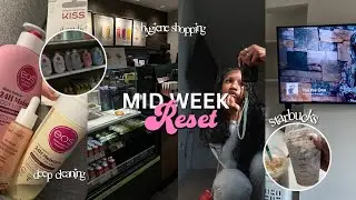 MID WEEK RESET ᥫ᭡| starbucks, hygiene shopping, cleaning, etc 🎀