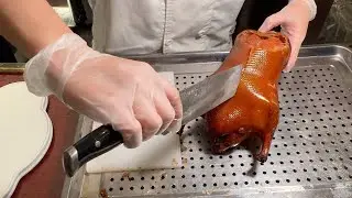 How Does a Beijing Roast Duck Turn into 108 Tasty Slices by Chef's Skills? #BeijingDuck #ChineseFood