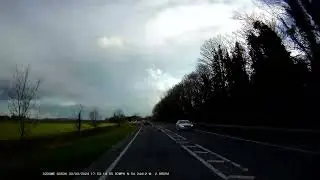 Cumbria Constabulary Police car on 999 emergency response on A590 South Lakes England 30.3.24