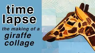 Making a Giraffe Collage from Magazine Cutouts