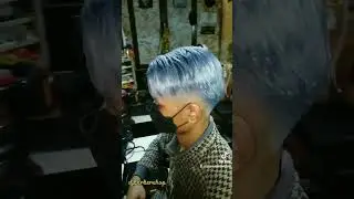 hasil akhir warna abu2#colloring #hairstyles #shortsvideo
