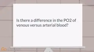 What is the difference in PO2 in venous versus arterial blood?