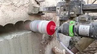 Concrete core cutting machine || Core cutting beam hole