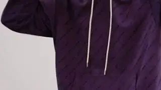 ZONOS BASKETBALL PRINTED HOODIE SWEATSHIRT IN PURPLE