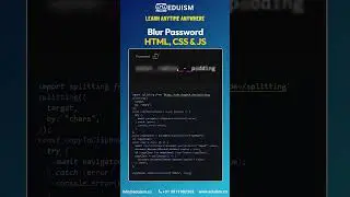 Blur Password HTML, CSS & JS!