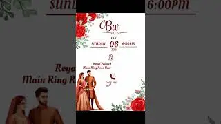 Wedding Invitation card design using Canva #weddinginvitationcarddesign #weddinginvitation