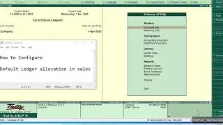 How to configure Default ledger allocation in sales Tally ERP9 #tallysolutions