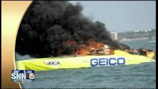 SNN6: MISS GEICO BOAT FIRE PICTURES