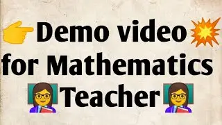 Demo#for maths teacher# Topic-probability,(Nvs,Kvs,govt, private,TGT,PGt etc teacher)