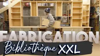 Bibliothèque XXL en latté chêne