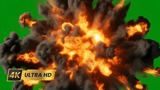 Realistic Fire Explosion VFX on Green Screen | Cinematic Explosion Effect