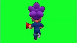 SHELLY PSG RUNNING ANIMATION GREEN SCREEN BRAWL STARS