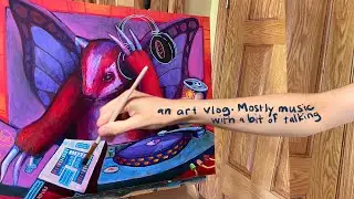 PAINTING in acrylics 💗Re-uniting with my favorite medium💗