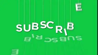 Hanging Subscribe text | Green screen