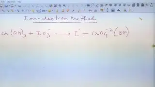 Ion electron method to balance redox reaction class XI