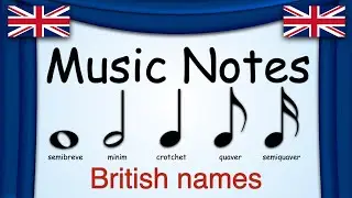 🎶 Music Notes British Names | Semibreve, Minim, Crotchet, Quaver & Semiquaver | Green Bean's Music
