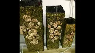 فكرة رائعة لعمل فازة رائعة من كرتونة قديمة-الجزء الاول